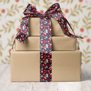 Canada Eland Kerst Winter Satijnen Lint