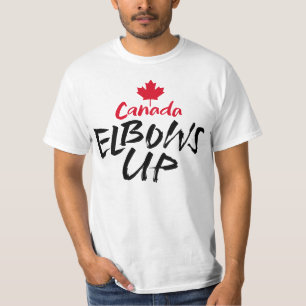 CANADA Elbows Up rode esdoorn is niet te koop in d T-shirt