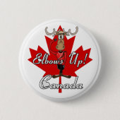 Canada ellebogen omhoog ronde button 5,7 cm (Voorkant)