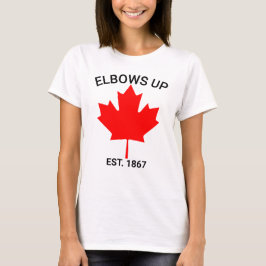 Canada Ellebogen Omhoog T-shirt, Protest Steun T-s T-shirt