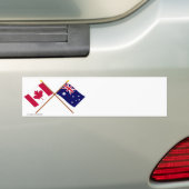 Canada en Australië kruisvlaggen Bumpersticker (Op auto)