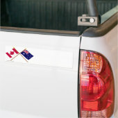 Canada en Australië kruisvlaggen Bumpersticker (Op Truck)
