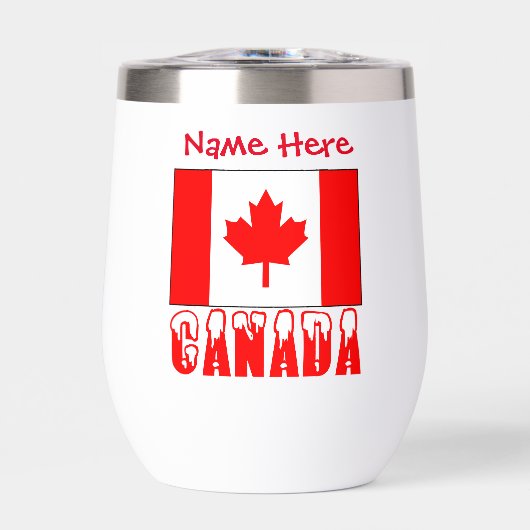 Canada en Canadese vlag Red Personalisatie (Voorkant)