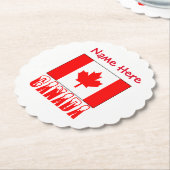 Canada en Canadese vlag Red Personalisatie Kartonnen Onderzetters (Gekanteld)
