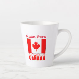 Canada en Canadese Vlag Rood Personalisatie Klein Latte Mok