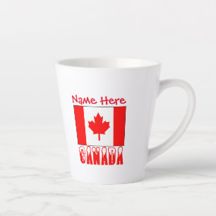 Canada en Canadese Vlag Rood Personalisatie Klein Latte Mok