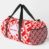 Canada en Canadese vlag Tiled Red Personalisatie Plunjezak (Rechterhoek)