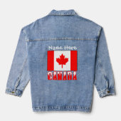 Canada en Canadese vlag White Personalisatie Denim Jacket (Achterkant)