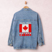 Canada en Canadese vlag White Personalisatie Denim Jacket (Hangar)
