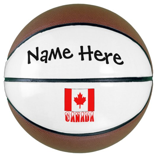 Canada en de Canadese vlag met Jouw naam Basketbal (Voorkant)