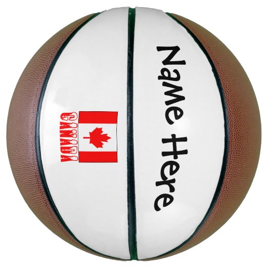 Canada en de Canadese vlag met Jouw naam Basketbal (Verticaal)