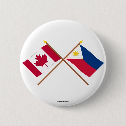 Canada en de Filipijnen Ronde Button 5,7 Cm (Voorkant)