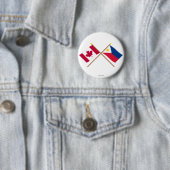 Canada en de Filipijnen Ronde Button 5,7 Cm (In situ)