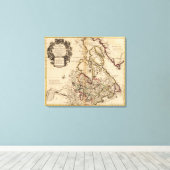 Canada en de Verenigde Staten 2 Canvas Afdruk (Insitu (Houten vloer))