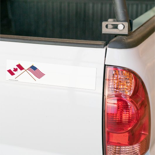 Canada en de Verenigde Staten Bumpersticker (Op Truck)