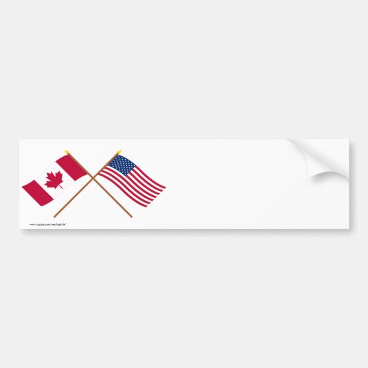 Canada en de Verenigde Staten Bumpersticker (Voorkant)