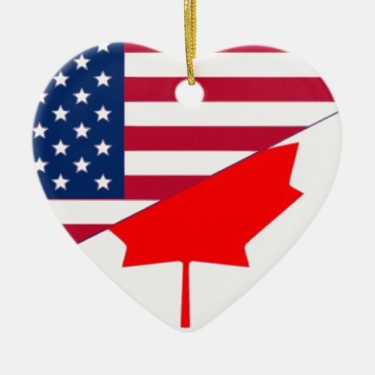 Canada en de VS, hybriden Keramisch Ornament (Voorkant)