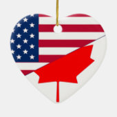 Canada en de VS, hybriden Keramisch Ornament (Achterkant)