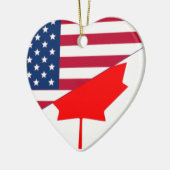 Canada en de VS, hybriden Keramisch Ornament (Links)