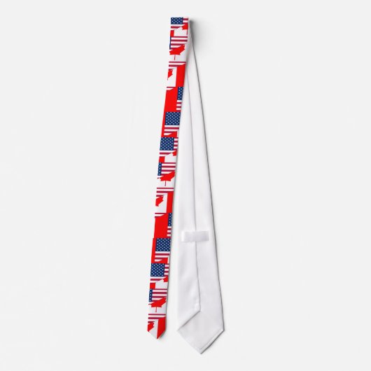 Canada en de VS, hybriden Stropdas (Achterkant)