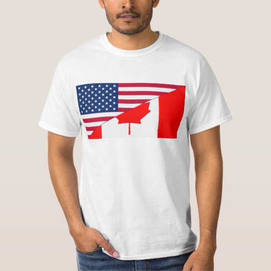 Canada en de VS, hybriden T-shirt (Voorkant)