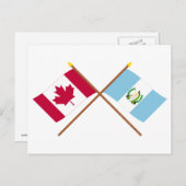 Canada en Guatemala gekruiste vlaggen Briefkaart (Voorkant / Achterkant)