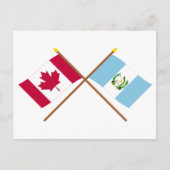 Canada en Guatemala gekruiste vlaggen Briefkaart (Voorkant)
