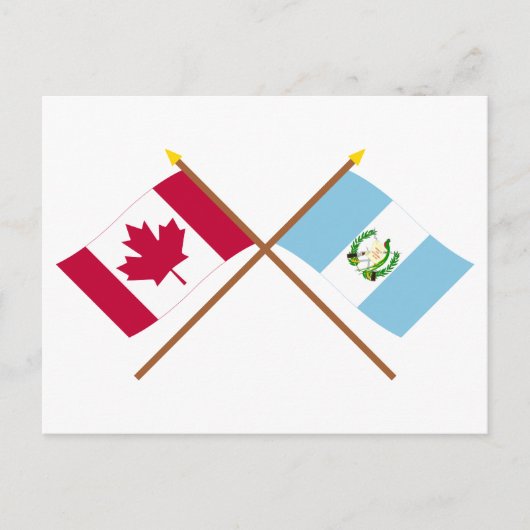 Canada en Guatemala gekruiste vlaggen Briefkaart (Voorkant)