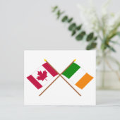 Canada en Ierland gekruiste vlaggen Briefkaart (Staand voorkant)