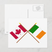 Canada en Ierland gekruiste vlaggen Briefkaart (Voorkant / Achterkant)