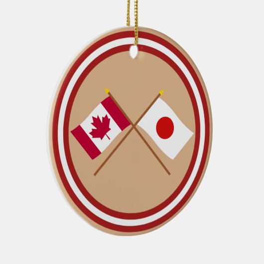 Canada en Japan kruipers Keramisch Ornament (Rechts)