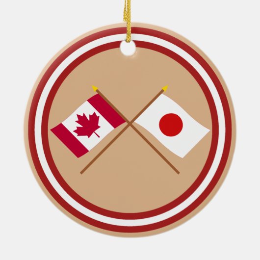 Canada en Japan kruipers Keramisch Ornament (Achterkant)