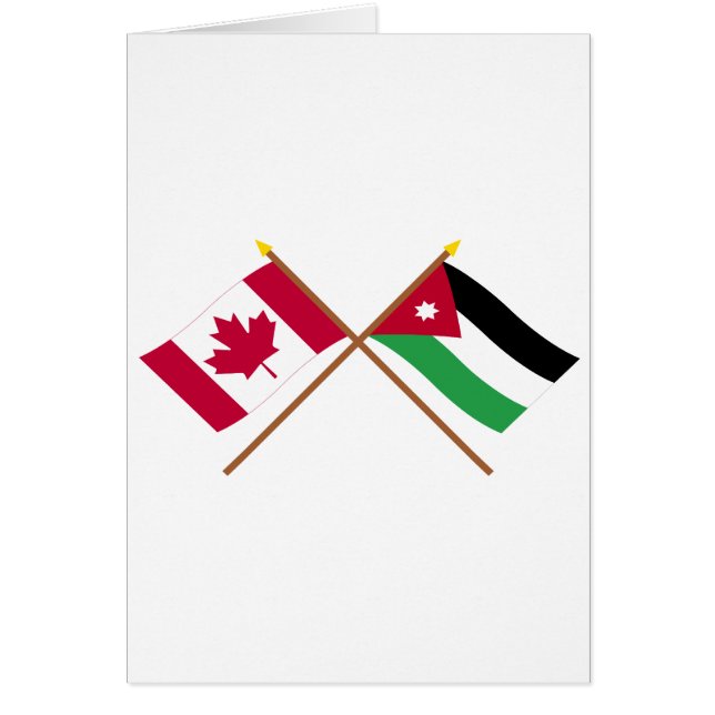 Canada en Jordan Crossed Flags (Voorkant)