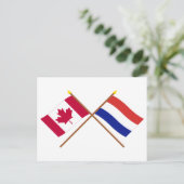 Canada en Nederland kruidachtige vlaggen Briefkaart (Staand voorkant)