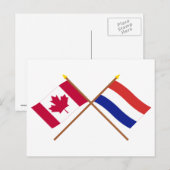 Canada en Nederland kruidachtige vlaggen Briefkaart (Voorkant / Achterkant)