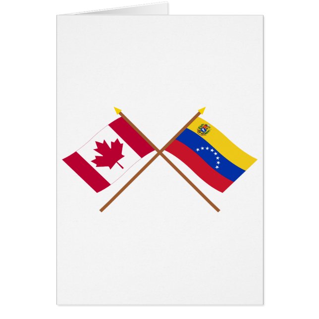 Canada en Venezuela gekruiste vlaggen (Voorkant)