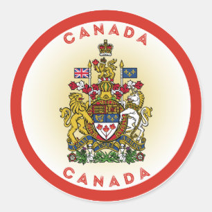 Canada Erfgoed Embleem Ronde Sticker
