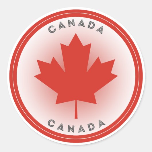 Canada Erfgoed Embleem Ronde Sticker (Voorkant)