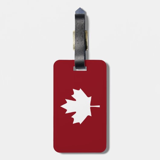 Canada Esdoornblad Bagagielabel Bagagelabel (Achterkant verticaal)
