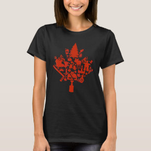 Canada Esdoornblad Canadese Symbolen Canadese Wort T-shirt