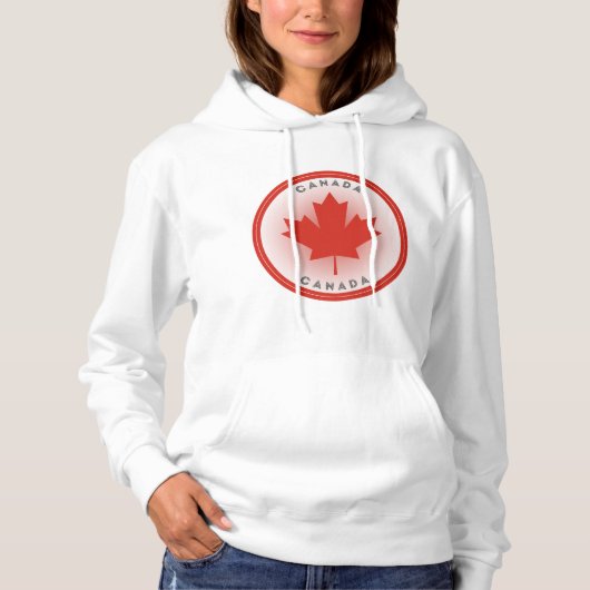 Canada Esdoornblad Cirkel Vorm Hoodie (Voorkant)