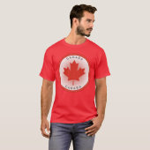 Canada Esdoornblad Cirkel Vorm T-shirt (Voorkant volledig)