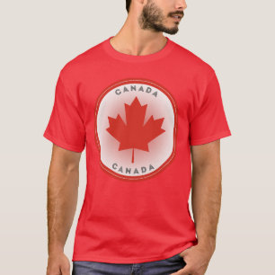 Canada Esdoornblad Cirkel Vorm T-shirt