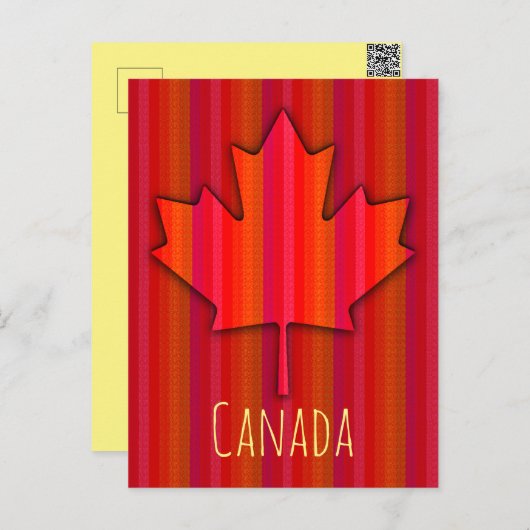 Canada Esdoornblad Fab Textuur Uitzicht Dune Strep Briefkaart (Voorkant / Achterkant)