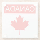 Canada Esdoornblad Glazen Onderzetter (Achterkant)