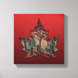 Canada Esdoornblad Kunst Prints - Canvas