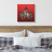 Canada Esdoornblad Kunst Prints - Canvas (Insitu (Slaapkamer))