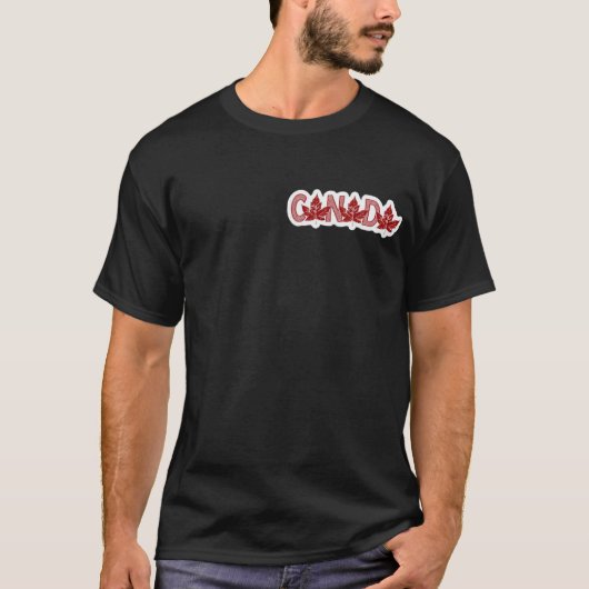 Canada Esdoornblad Kunst T-shirt (Voorkant)