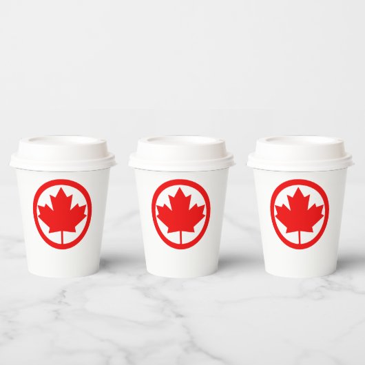 Canada Esdoornblad Papieren Bekers (Multi)