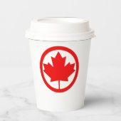 Canada Esdoornblad Papieren Bekers (Voorkant)